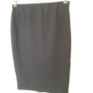Lush textured pencil skirt black crinkle